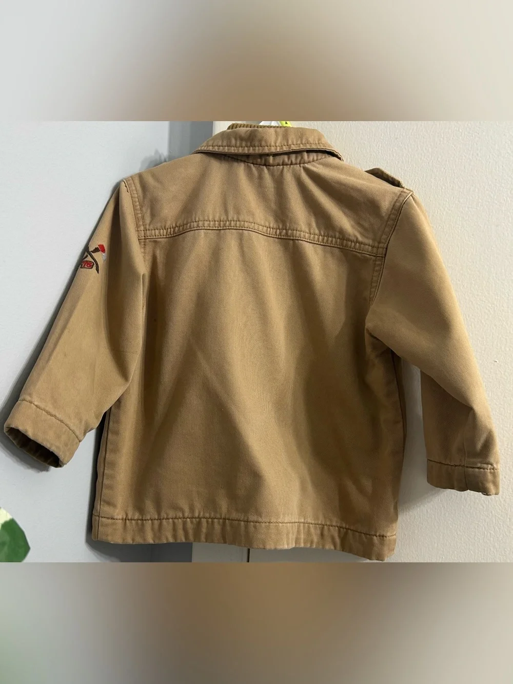 Old Navy Toddler Boys Khaki Canvas Field Jacket with Ribbed Collar- Size 2T